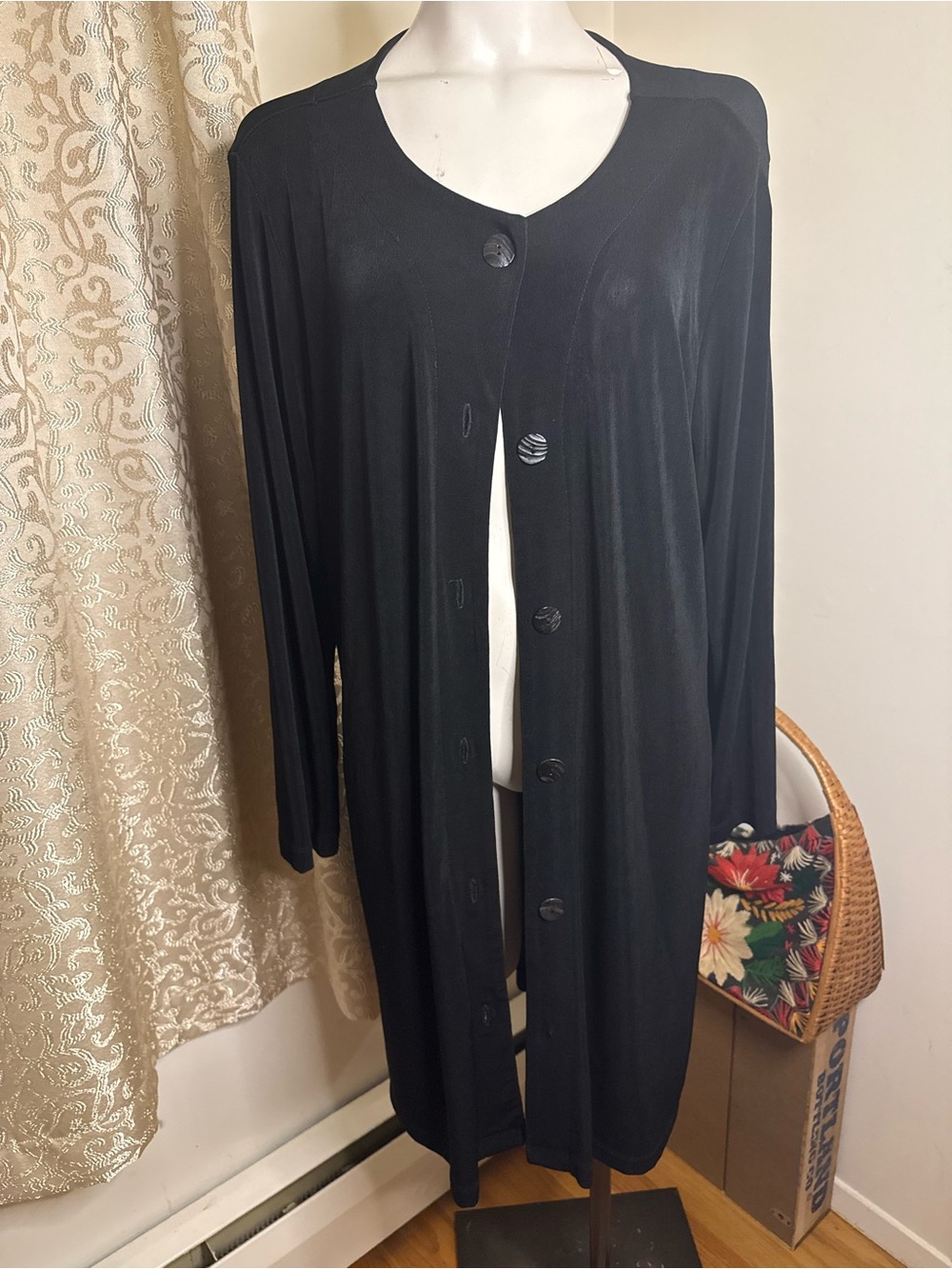 Chico's Black Travel Knit Cardigan